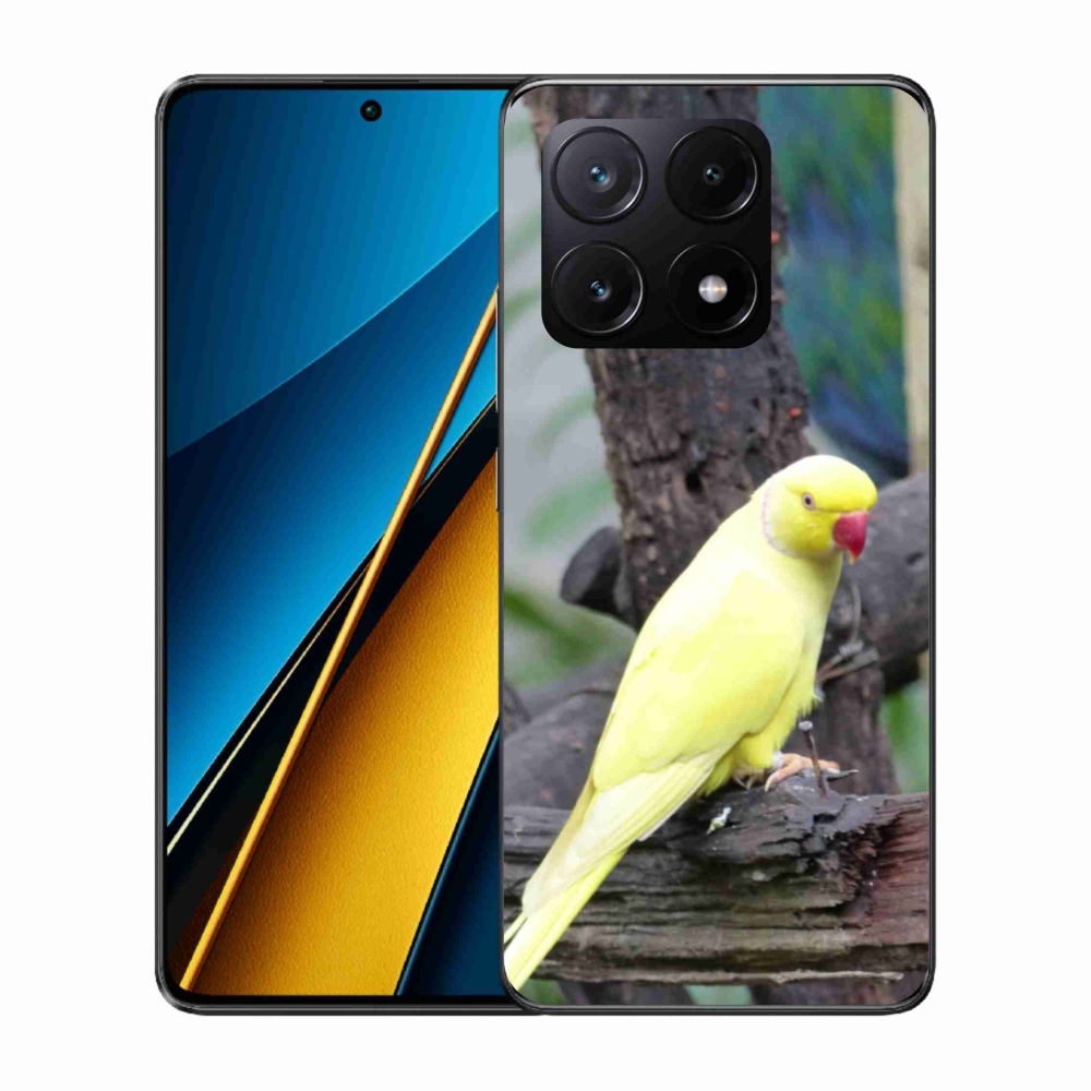 Gélový kryt mmCase na Xiaomi Poco X6 Pro 5G - papagáj alexander žltý
