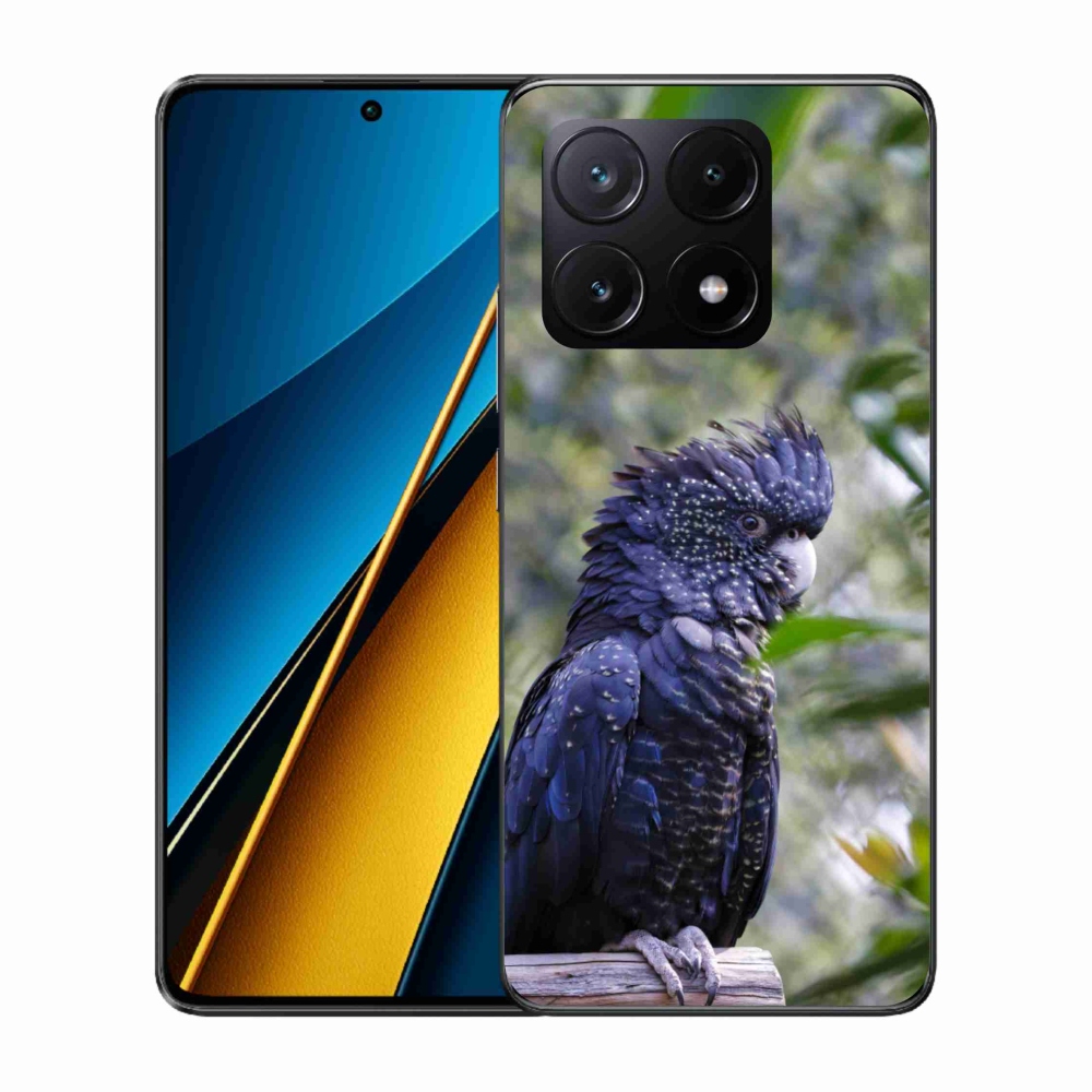 Gélový kryt mmCase na Xiaomi Poco X6 Pro 5G - papagáj kakadu čierny