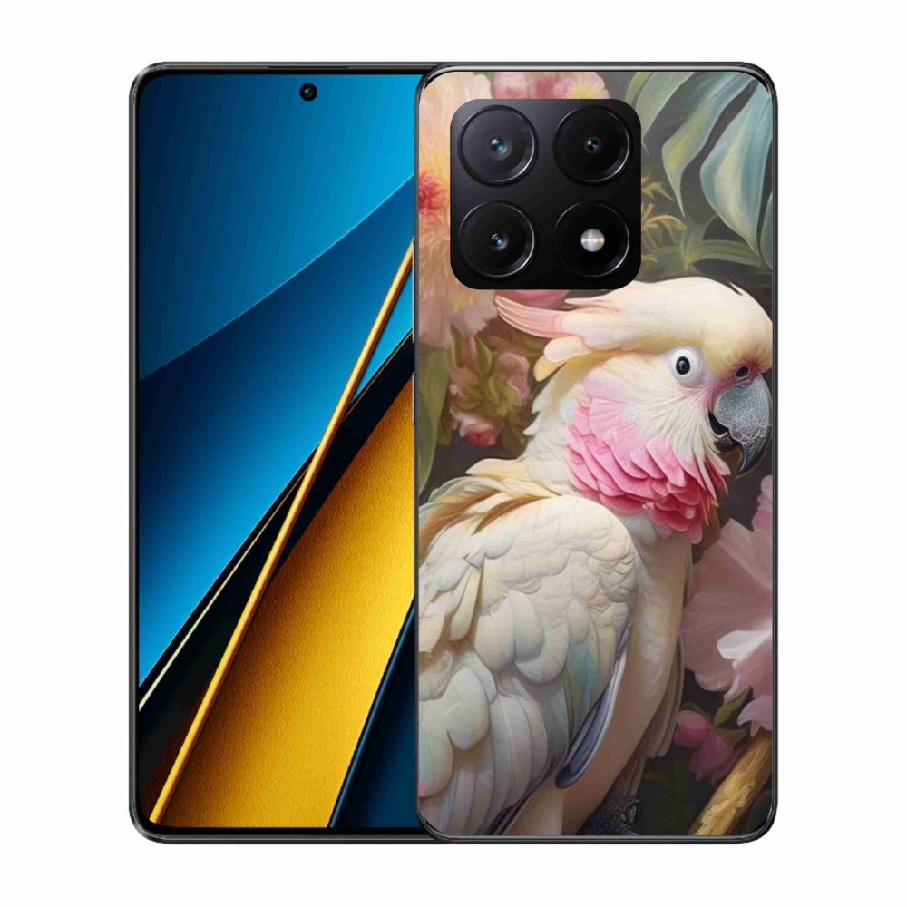 Gélový kryt mmCase na Xiaomi Poco X6 Pro 5G - papagáj kakadu ružový 2