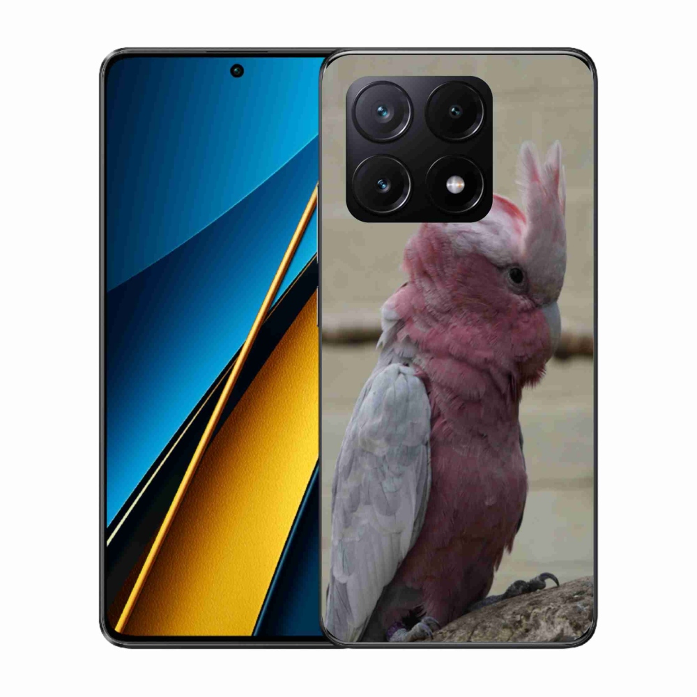 Gélový kryt mmCase na Xiaomi Poco X6 Pro 5G - papagáj kakadu ružový