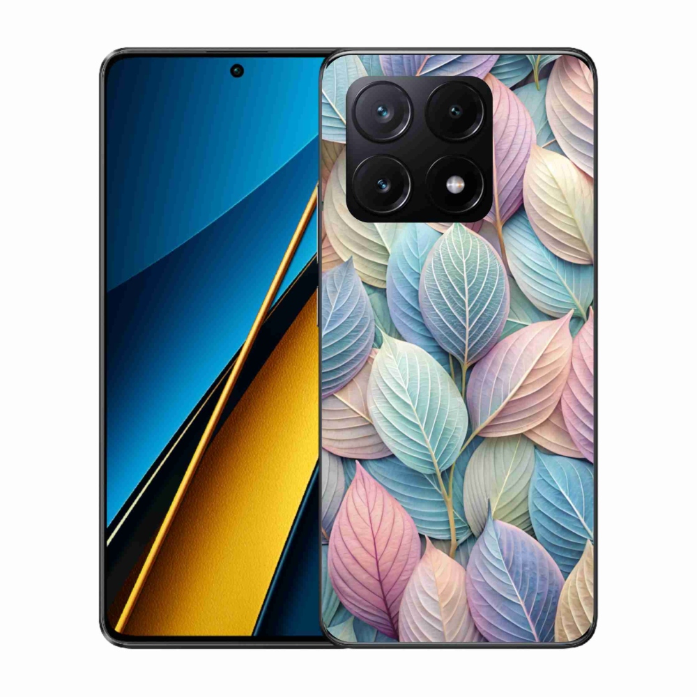 Gélový kryt mmCase na Xiaomi Poco X6 Pro 5G - pastelové listy