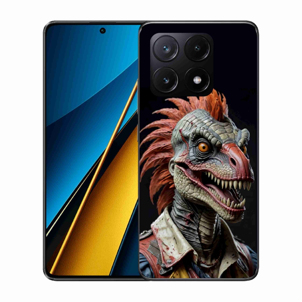 Gélový kryt mmCase na Xiaomi Poco X6 Pro 5G - punk dinosaurus
