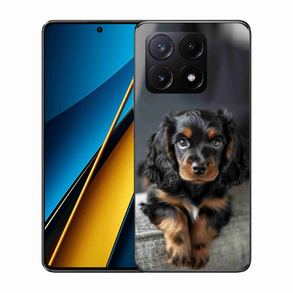 Gélový kryt mmCase na Xiaomi Poco X6 Pro 5G - roztomilý dlhosrstý jazvečík