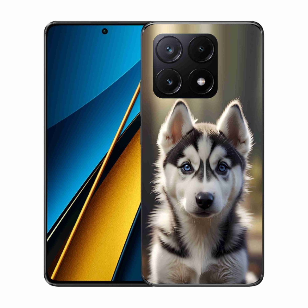 Gélový kryt mmCase na Xiaomi Poco X6 Pro 5G - roztomilý sibírsky husky
