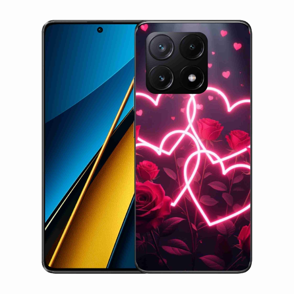 Gélový kryt mmCase na Xiaomi Poco X6 Pro 5G - srdce lásky