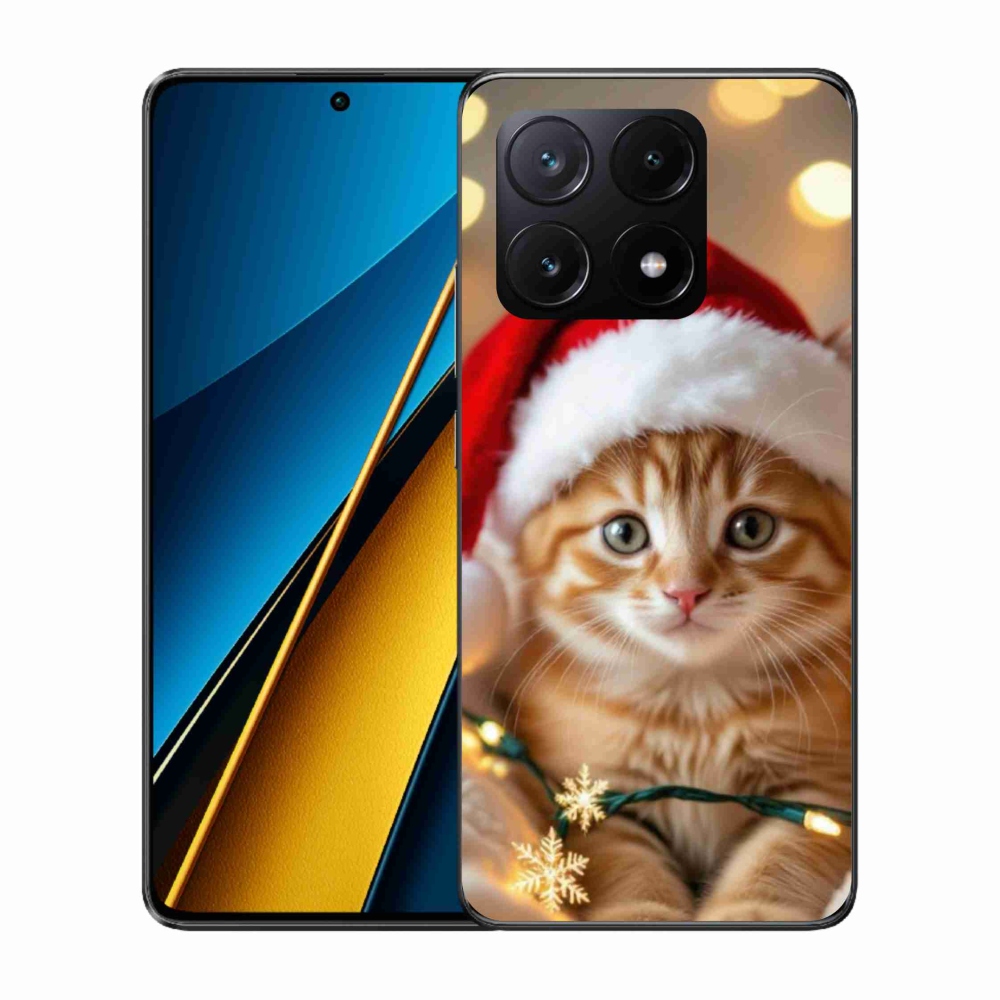 Gélový kryt mmCase na Xiaomi Poco X6 Pro 5G - vianočné mačiatko