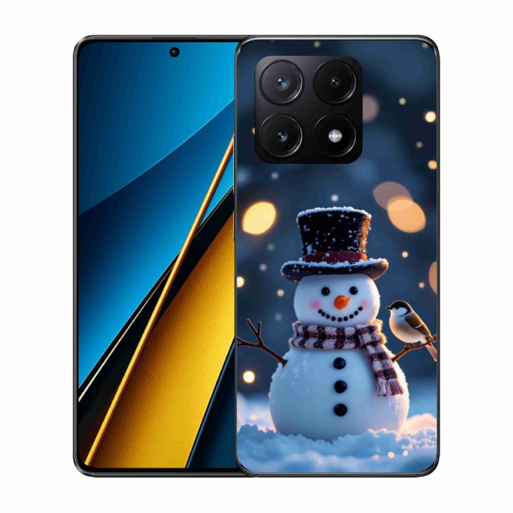 Gélový kryt mmCase na Xiaomi Poco X6 Pro 5G - vianočný snehuliak