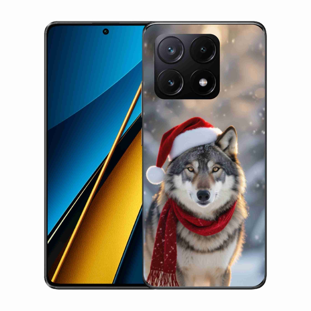 Gélový kryt mmCase na Xiaomi Poco X6 Pro 5G - vianočný vlk