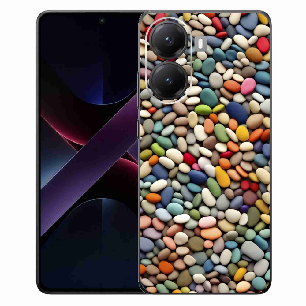 Gélový kryt mmCase na Xiaomi Poco X7 Pro 5G - farebné kamienky 2