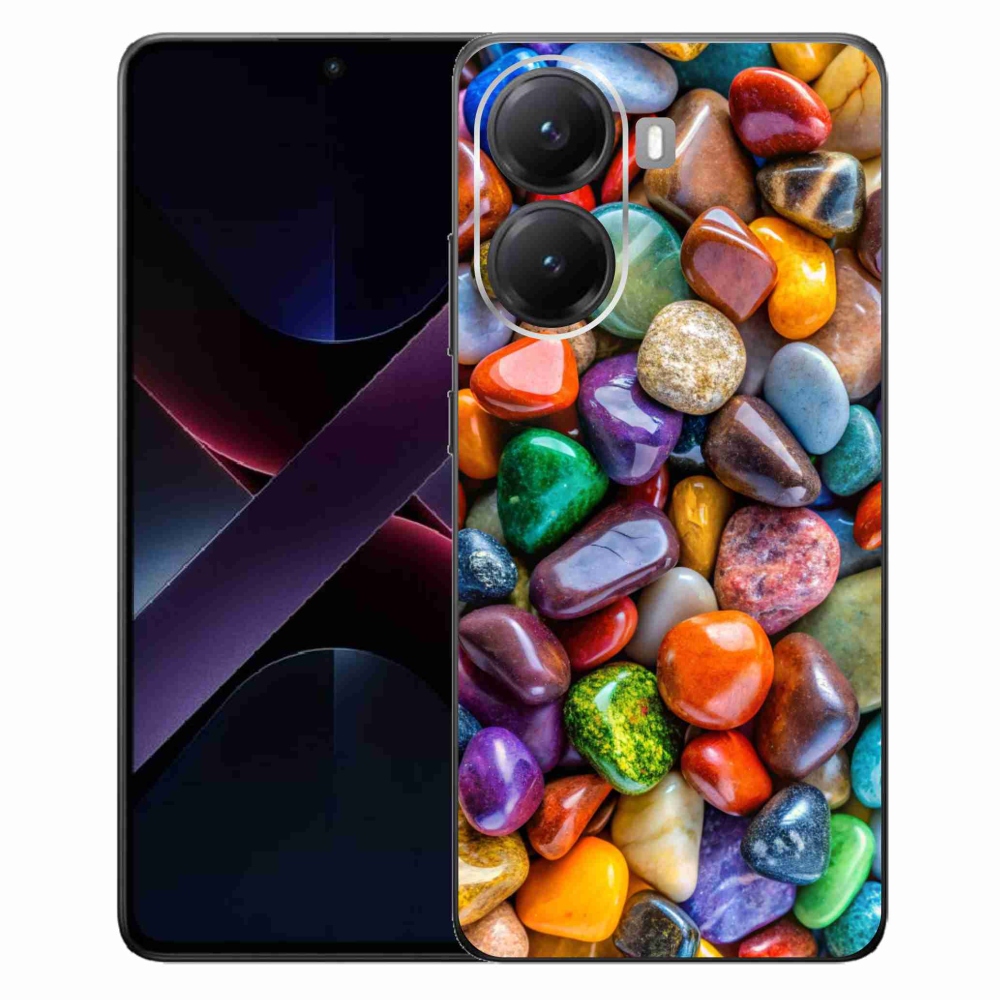 Gélový kryt mmCase na Xiaomi Poco X7 Pro 5G - farebné kamienky