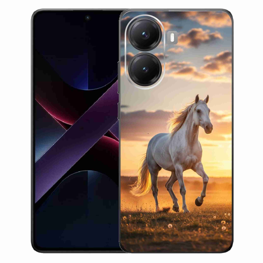 Gélový kryt mmCase na Xiaomi Poco X7 Pro 5G - bežiaci biely kôň 2