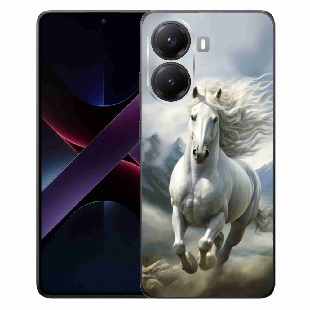 Gélový kryt mmCase na Xiaomi Poco X7 Pro 5G - bežiaci biely kôň 3