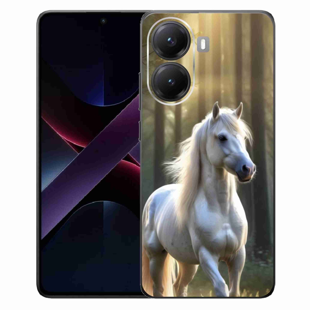 Gélový kryt mmCase na Xiaomi Poco X7 Pro 5G - biely kôň 3