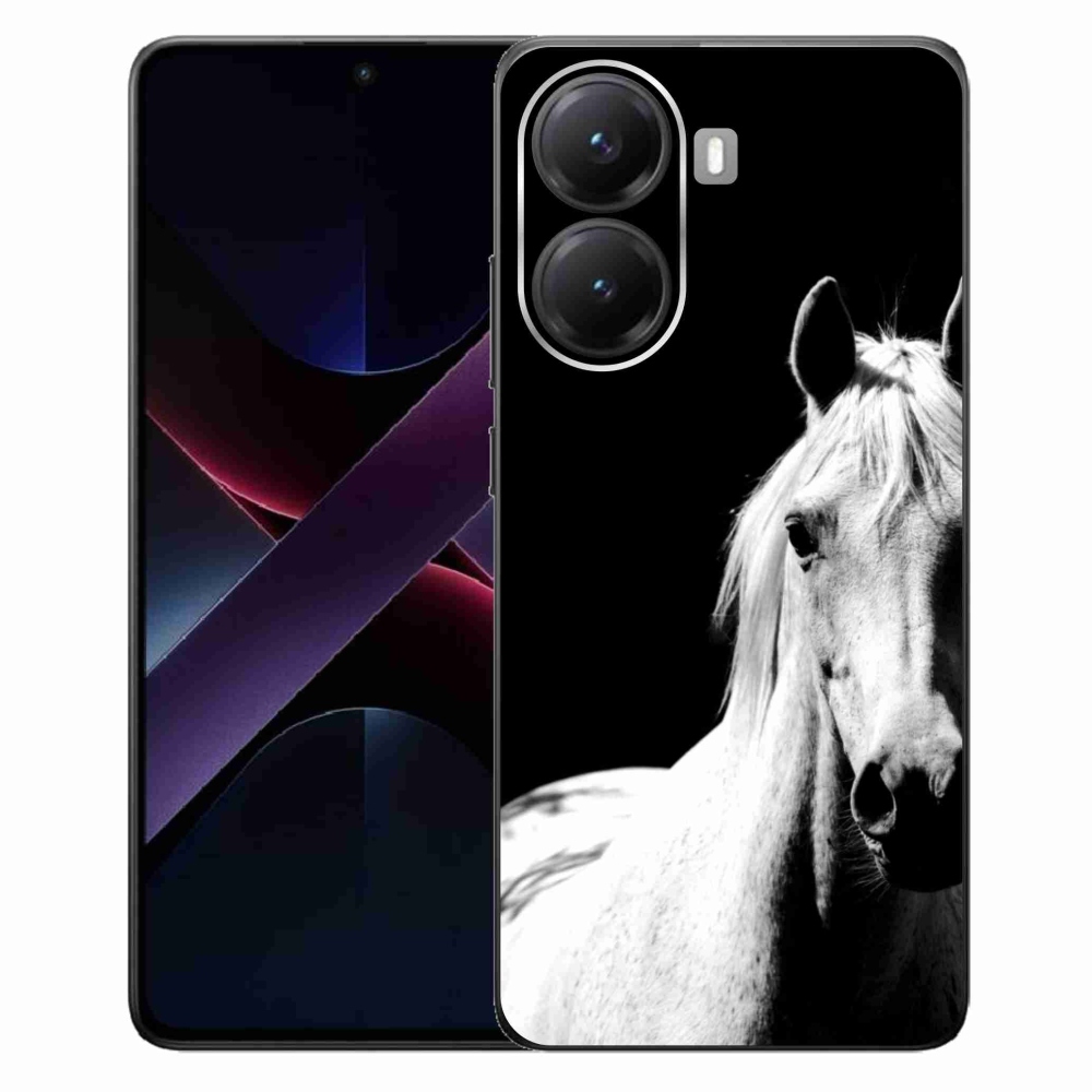 Gélový kryt mmCase na Xiaomi Poco X7 Pro 5G - biely kôň 5