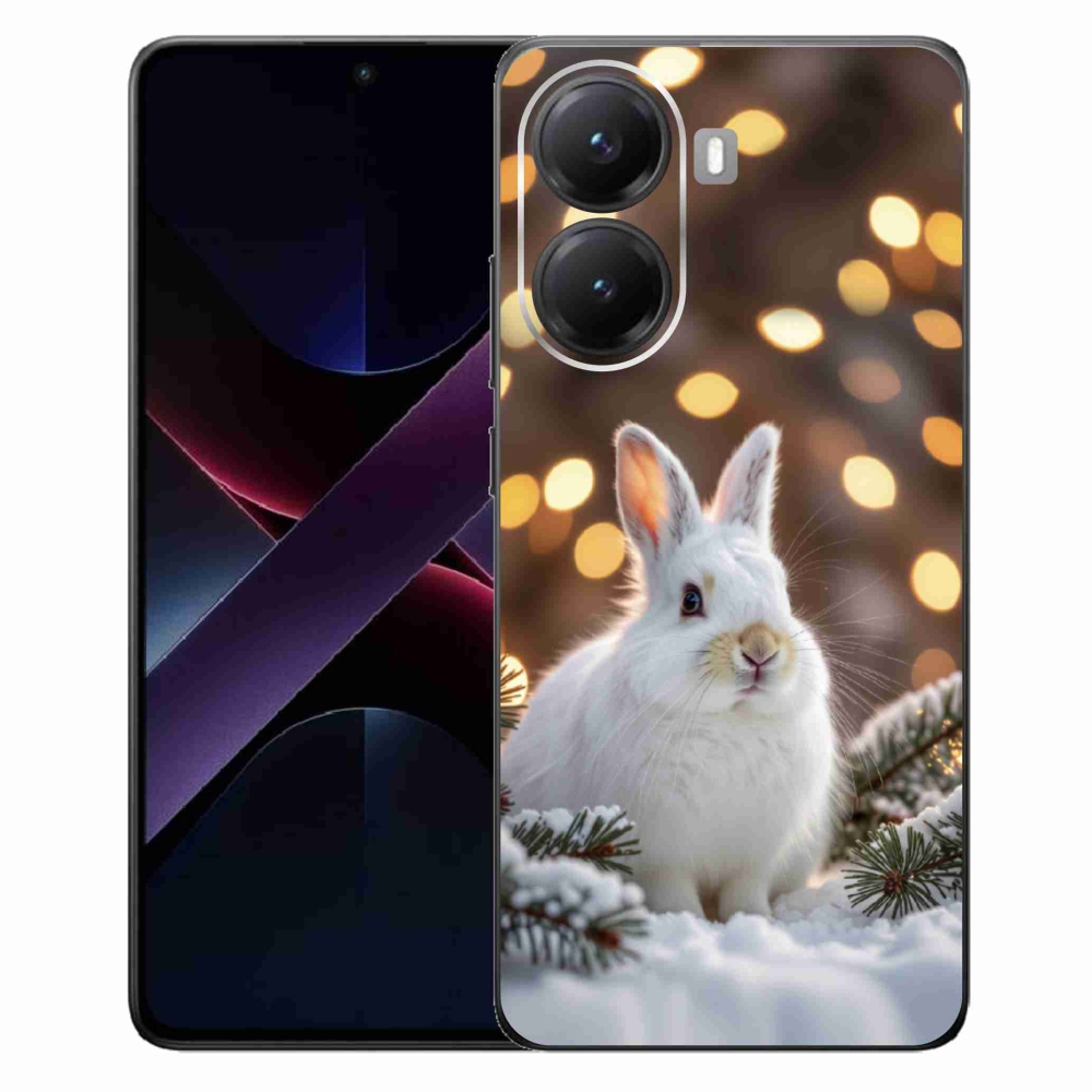 Gélový kryt mmCase na Xiaomi Poco X7 Pro 5G - biely zajac