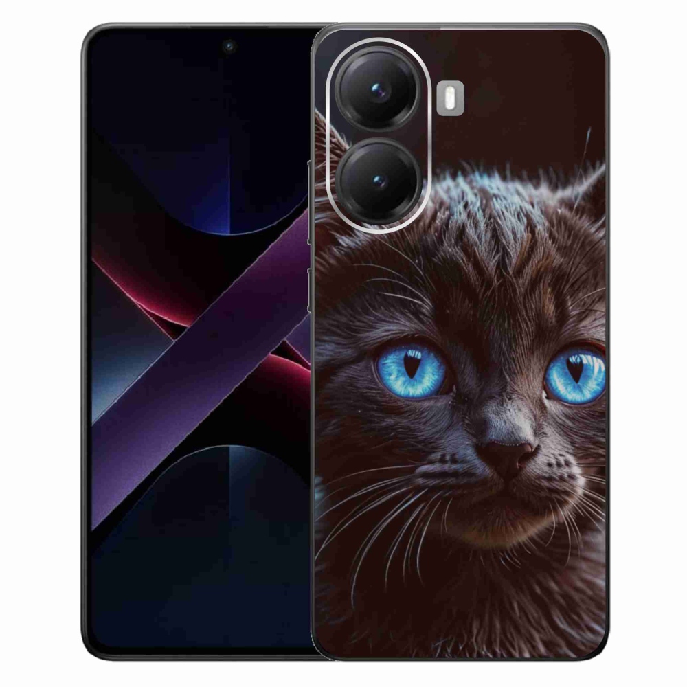 Gélový kryt mmCase na Xiaomi Poco X7 Pro 5G - čierne mačiatko 2