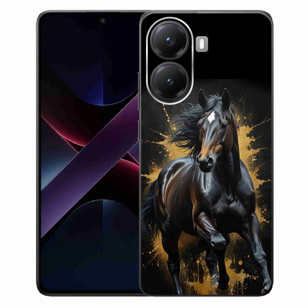 Gélový kryt mmCase na Xiaomi Poco X7 Pro 5G - elegantný čierny žrebec