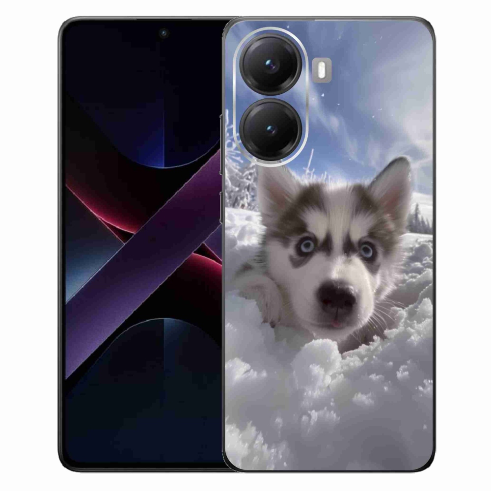 Gélový kryt mmCase na Xiaomi Poco X7 Pro 5G - husky v snehu