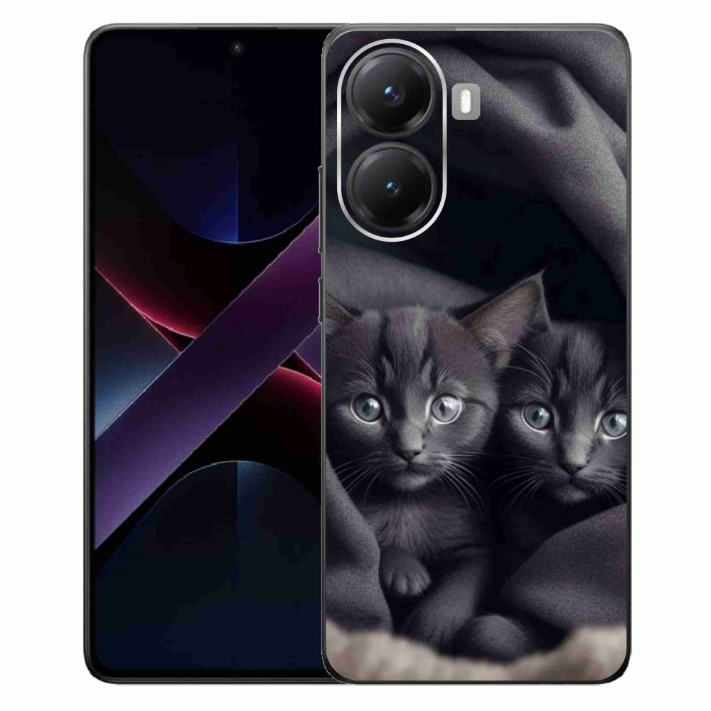 Gélový kryt mmCase na Xiaomi Poco X7 Pro 5G - mačacie duo
