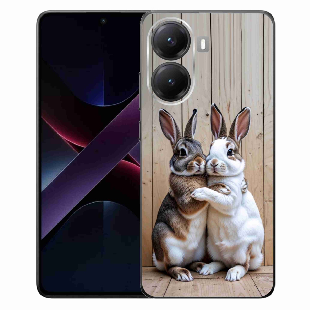 Gélový kryt mmCase na Xiaomi Poco X7 Pro 5G - králičie pár