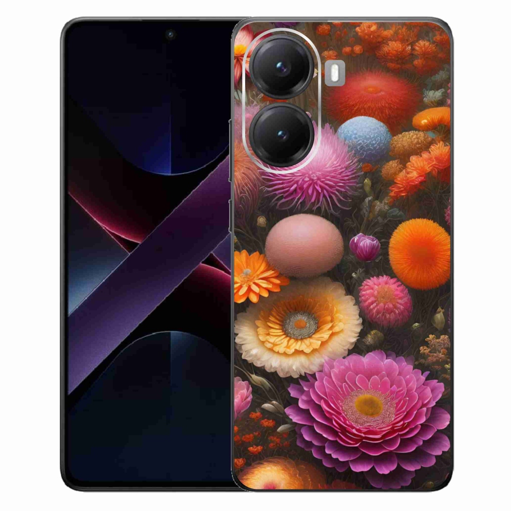 Gélový kryt mmCase na Xiaomi Poco X7 Pro 5G - kvetinová kompozícia