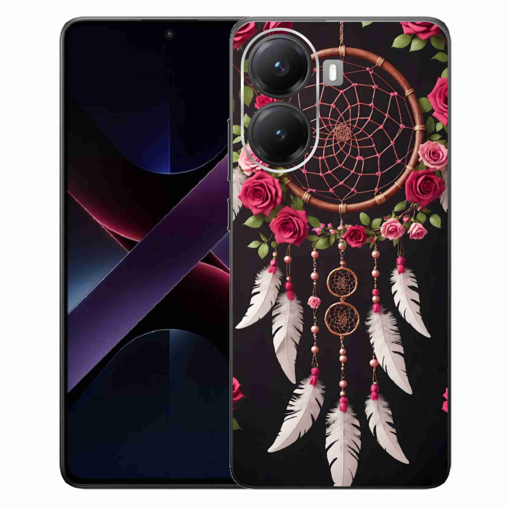 Gélový kryt mmCase na Xiaomi Poco X7 Pro 5G - lapač snov s ružami