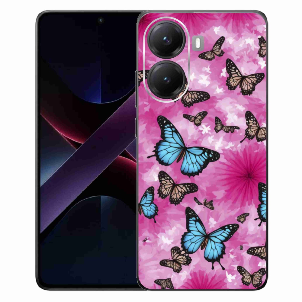 Gélový kryt mmCase na Xiaomi Poco X7 Pro 5G - motýlia záhrada