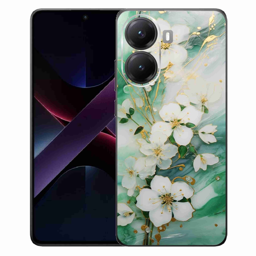 Gélový kryt mmCase na Xiaomi Poco X7 Pro 5G - nežné kvety