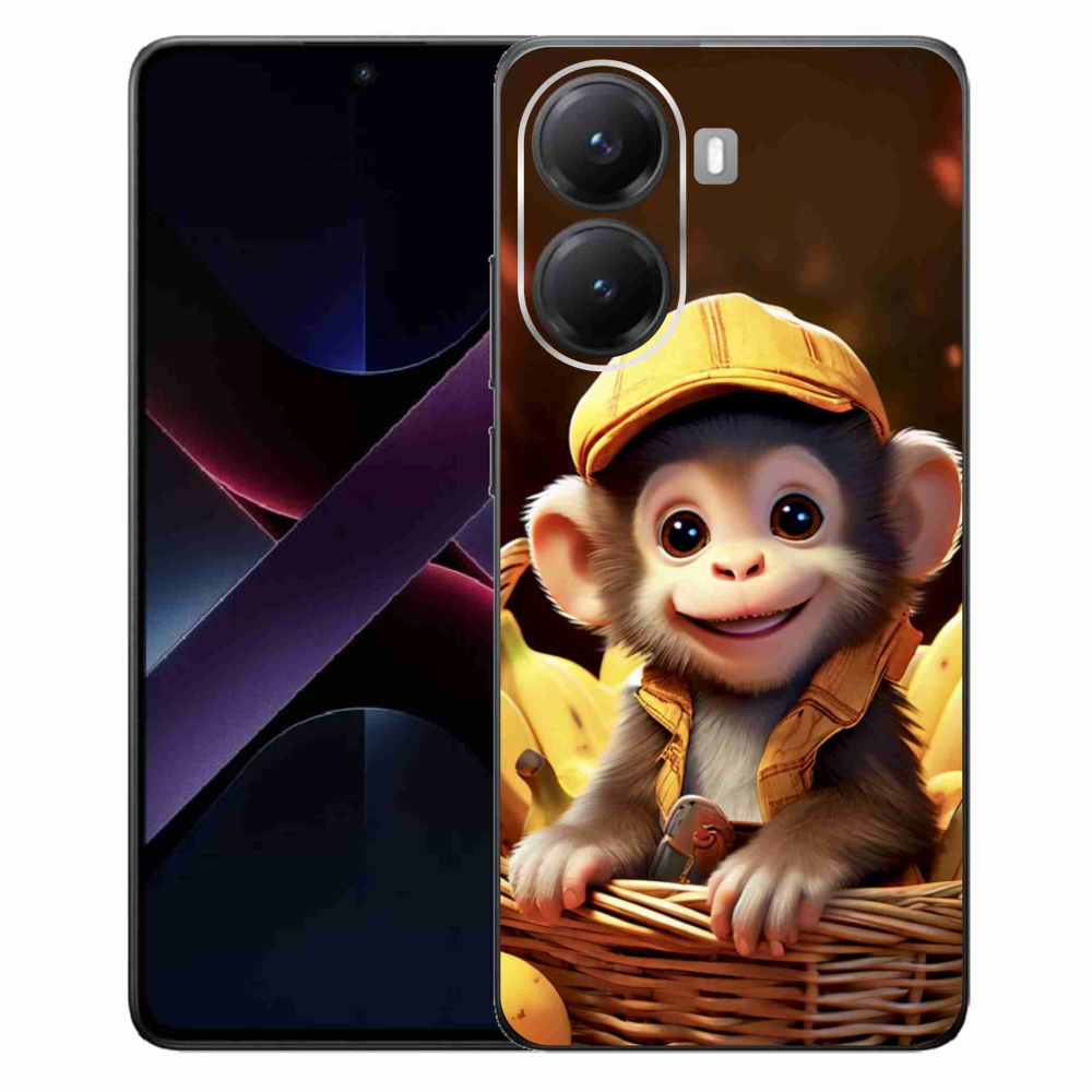 Gélový kryt mmCase na Xiaomi Poco X7 Pro 5G - opice v košíku