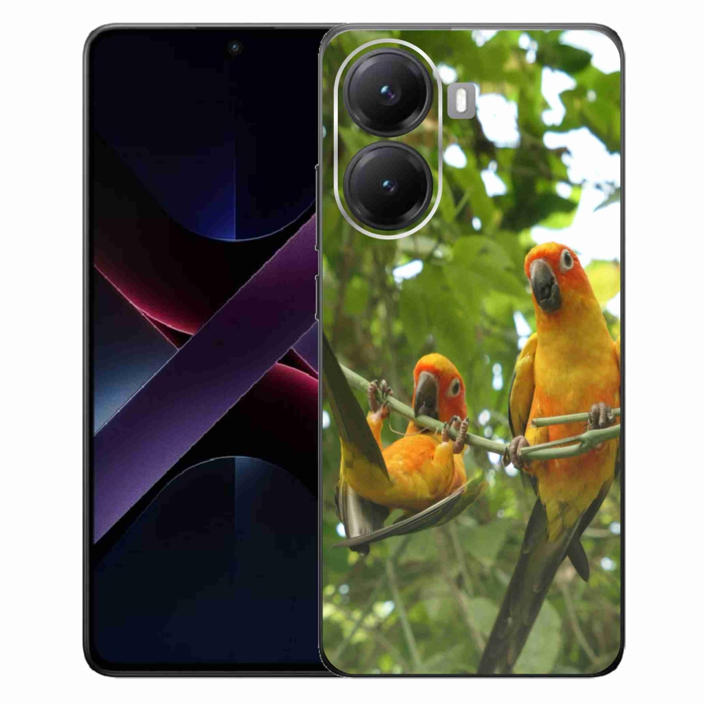 Gélový kryt mmCase na Xiaomi Poco X7 Pro 5G - papagáje aratingy
