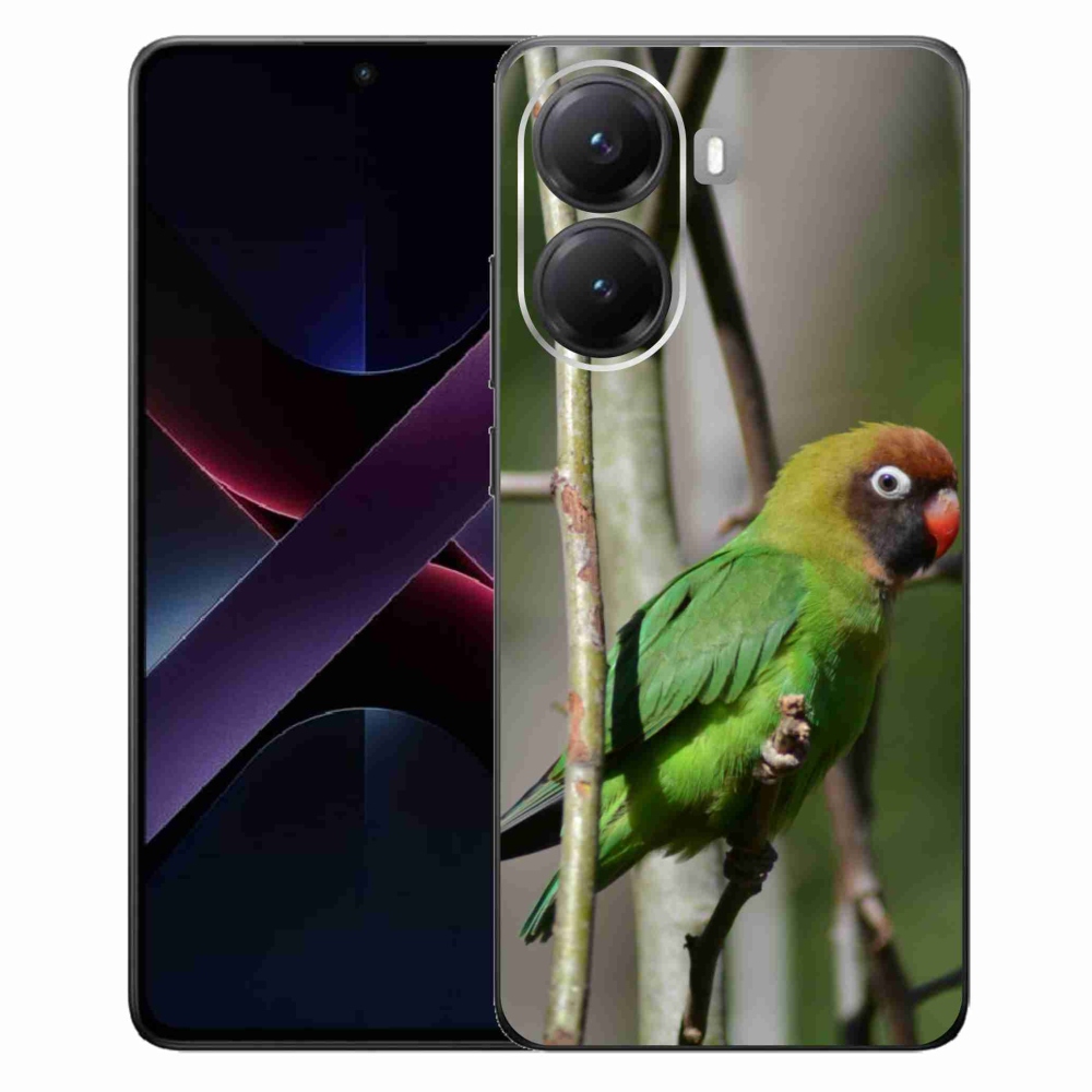 Gélový kryt mmCase na Xiaomi Poco X7 Pro 5G - papagáj agapornis