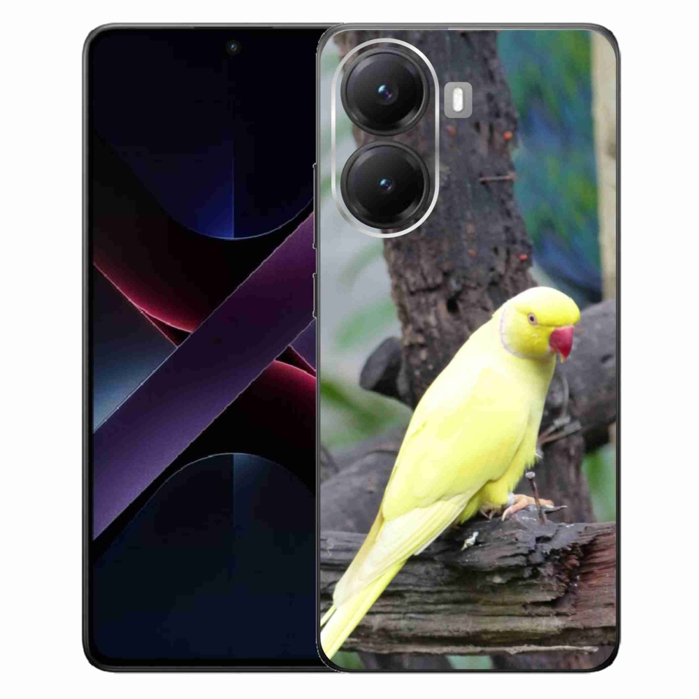 Gélový kryt mmCase na Xiaomi Poco X7 Pro 5G - papagáj alexander žltý