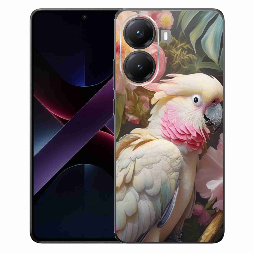 Gélový kryt mmCase na Xiaomi Poco X7 Pro 5G - papagáj kakadu ružový 2