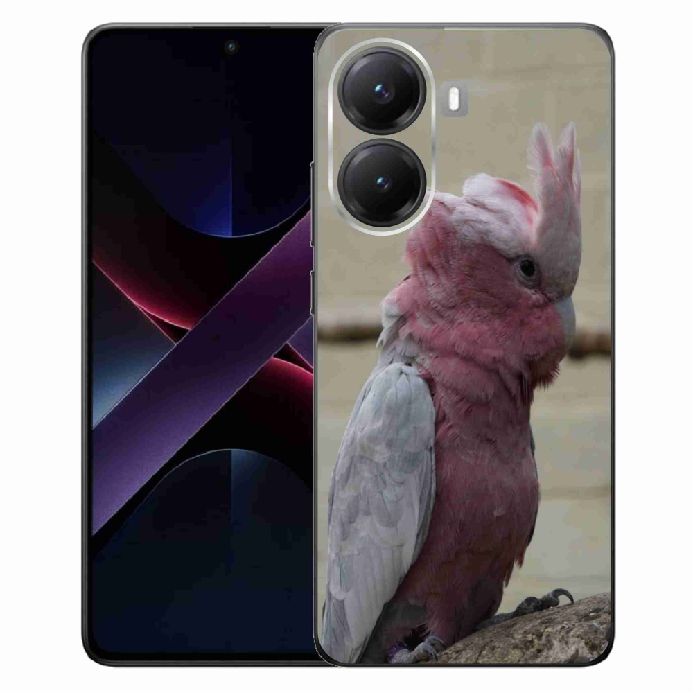 Gélový kryt mmCase na Xiaomi Poco X7 Pro 5G - papagáj kakadu ružový