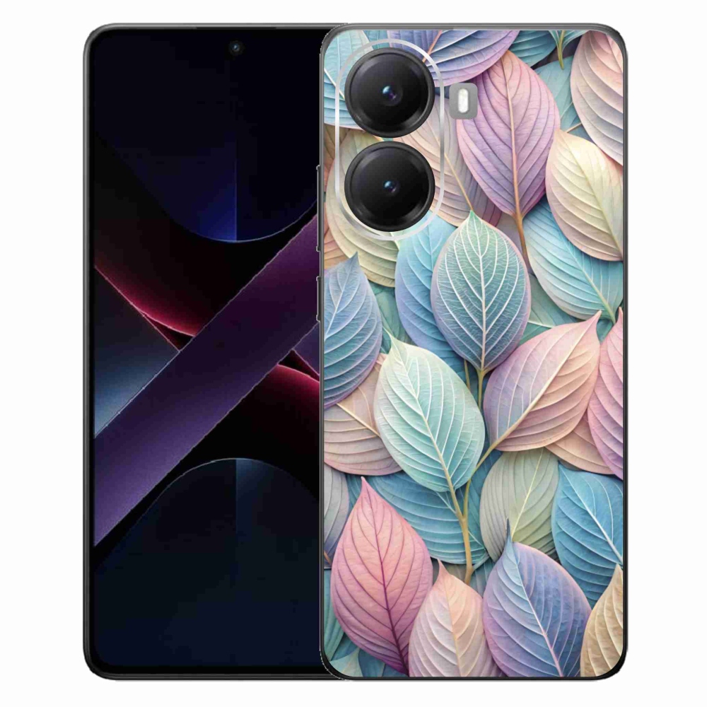 Gélový kryt mmCase na Xiaomi Poco X7 Pro 5G - pastelové listy