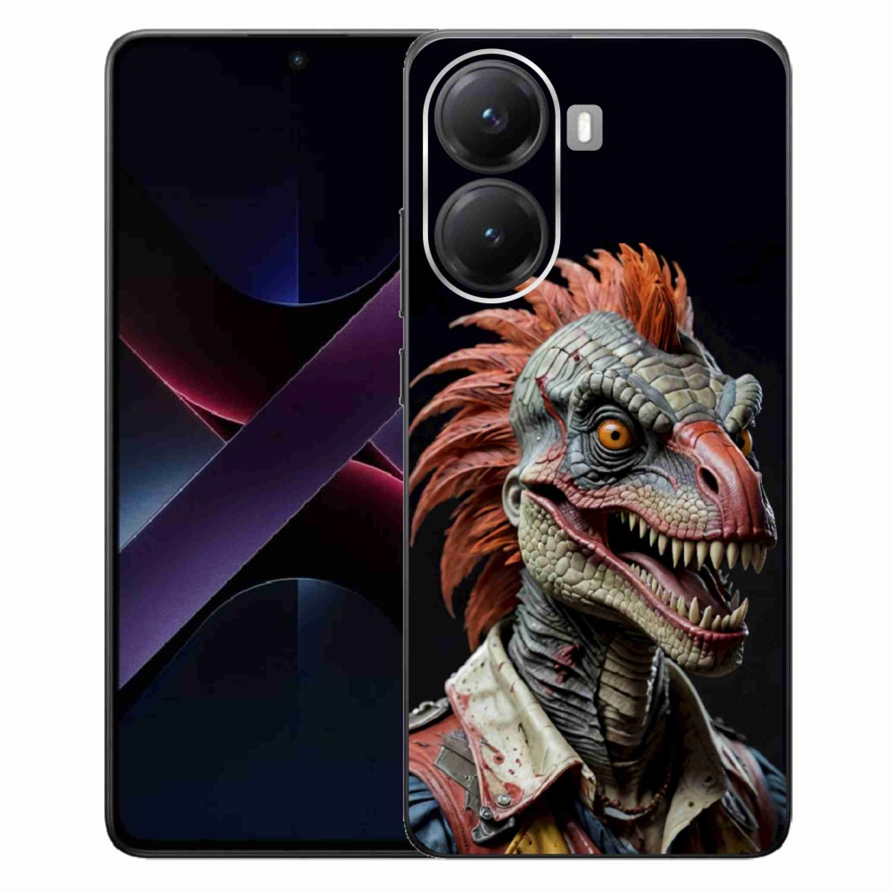 Gélový kryt mmCase na Xiaomi Poco X7 Pro 5G - punk dinosaurus