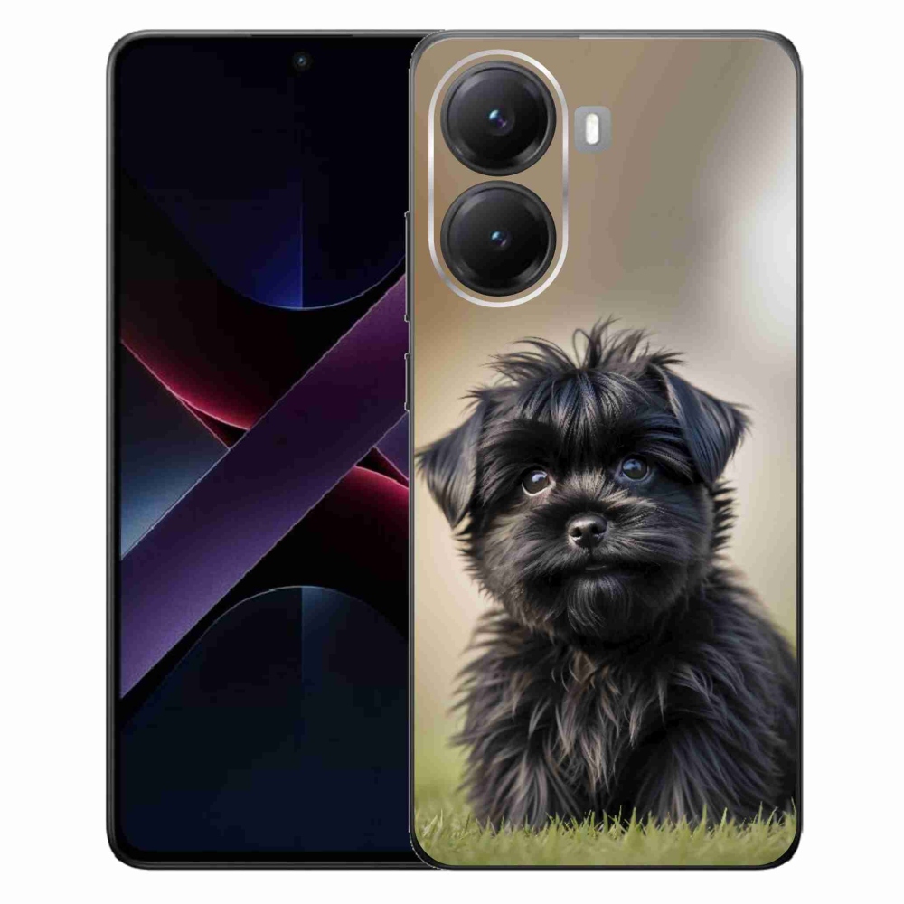 Gélový kryt mmCase na Xiaomi Poco X7 Pro 5G - roztomilý čierny psík