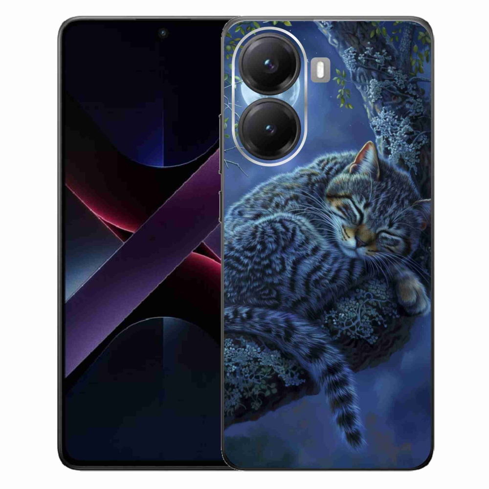 Gélový kryt mmCase na Xiaomi Poco X7 Pro 5G - spiaca mačka
