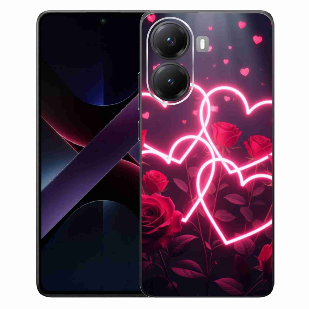 Gélový kryt mmCase na Xiaomi Poco X7 Pro 5G - srdce lásky