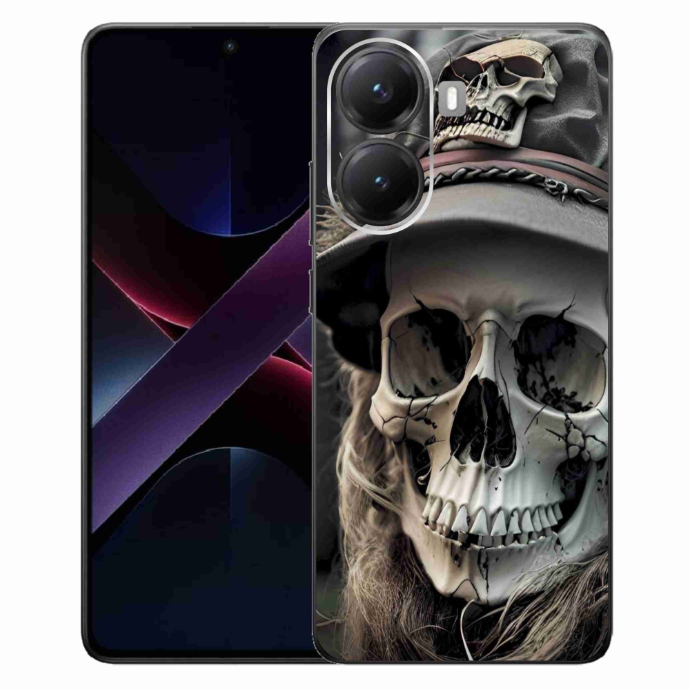 Gélový kryt mmCase na Xiaomi Poco X7 Pro 5G - temná lebka