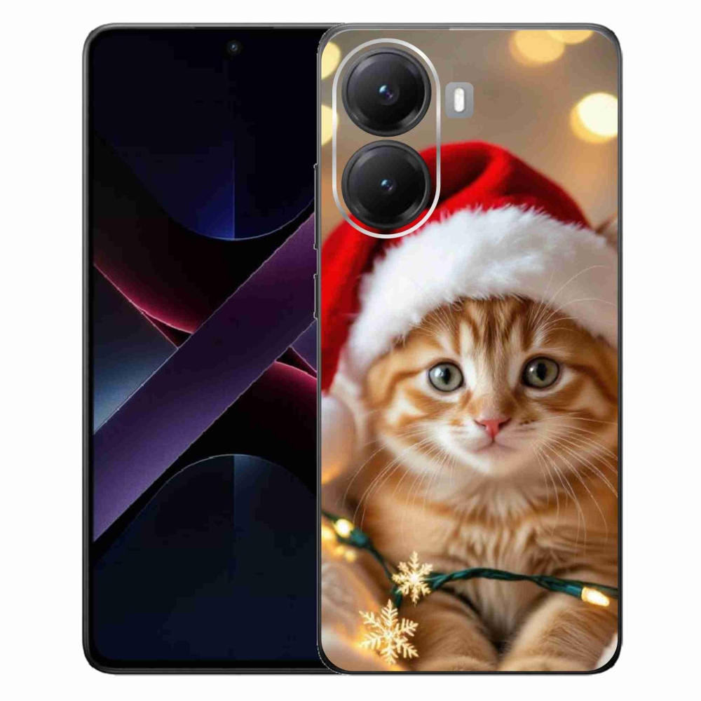 Gélový kryt mmCase na Xiaomi Poco X7 Pro 5G - vianočné mačiatko