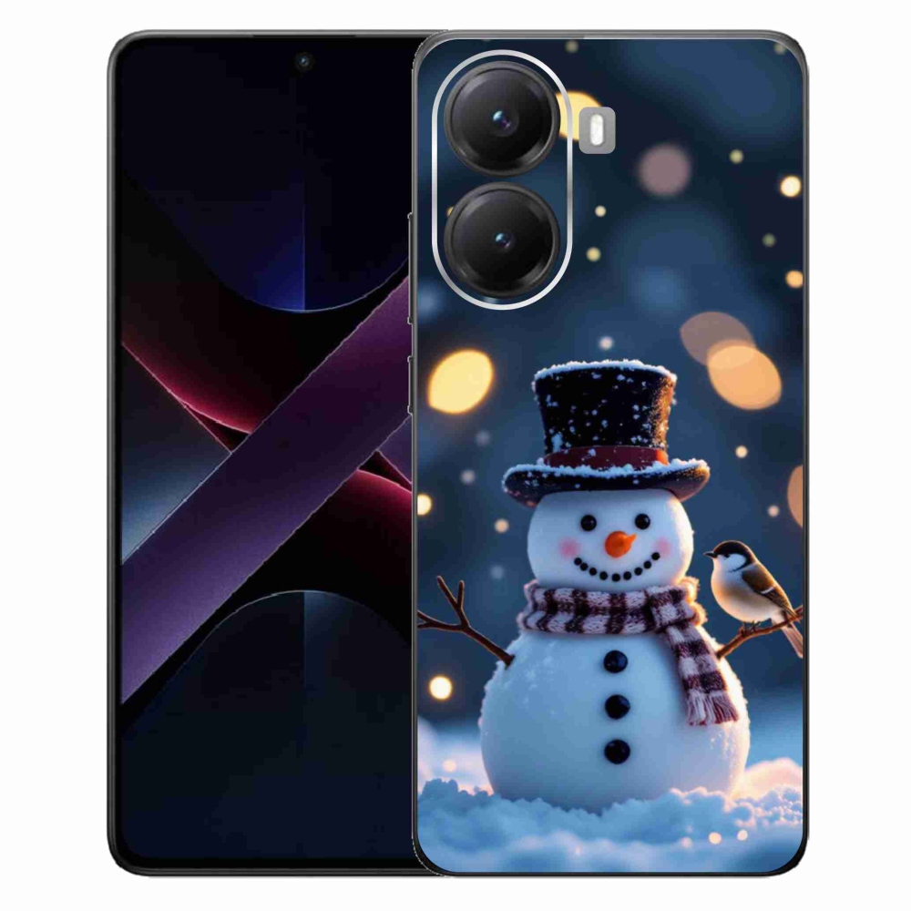 Gélový kryt mmCase na Xiaomi Poco X7 Pro 5G - vianočný snehuliak
