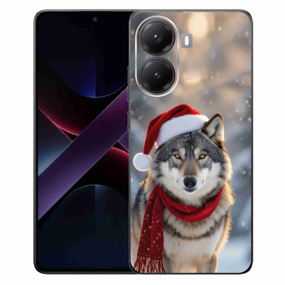 Gélový kryt mmCase na Xiaomi Poco X7 Pro 5G - vianočný vlk