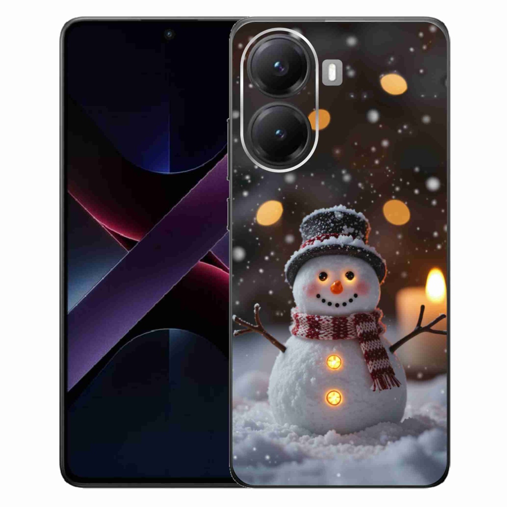 Gélový kryt mmCase na Xiaomi Poco X7 Pro 5G - veselý snehuliak