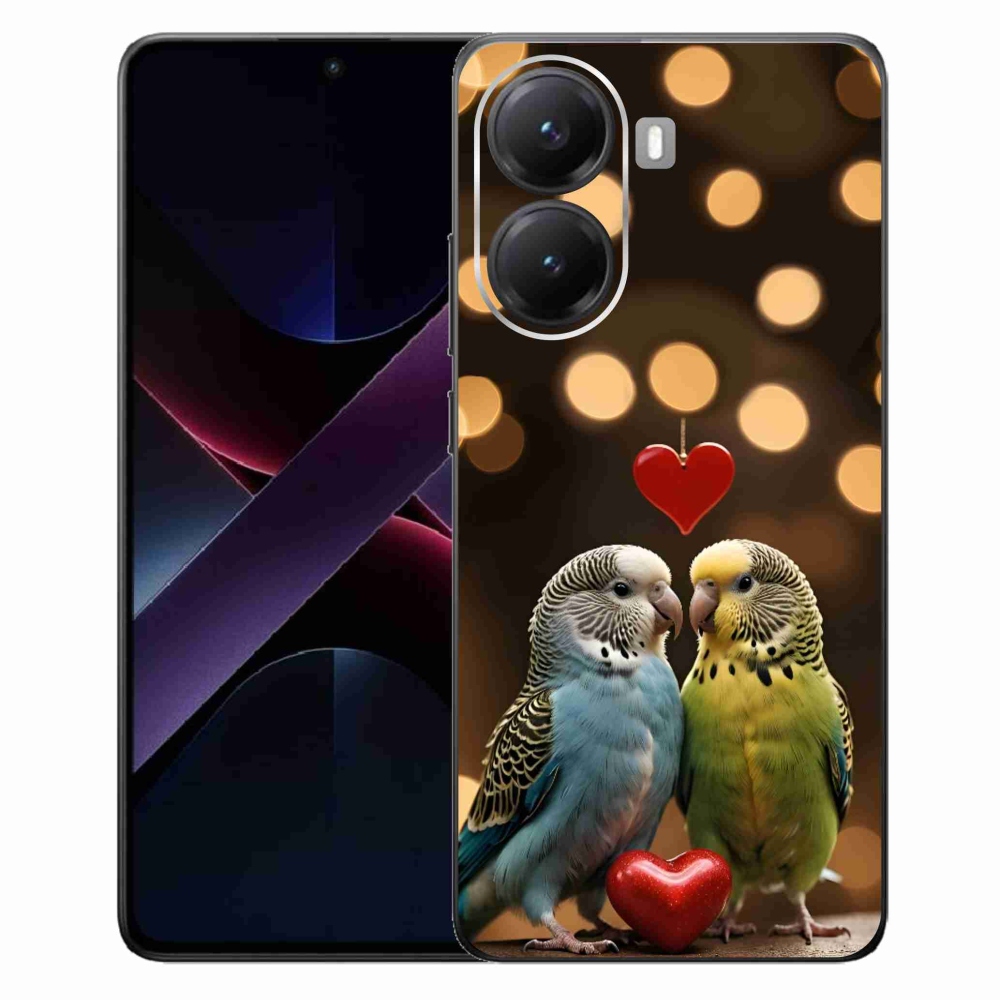 Gélový kryt mmCase na Xiaomi Poco X7 Pro 5G - zamilovaní papagáje