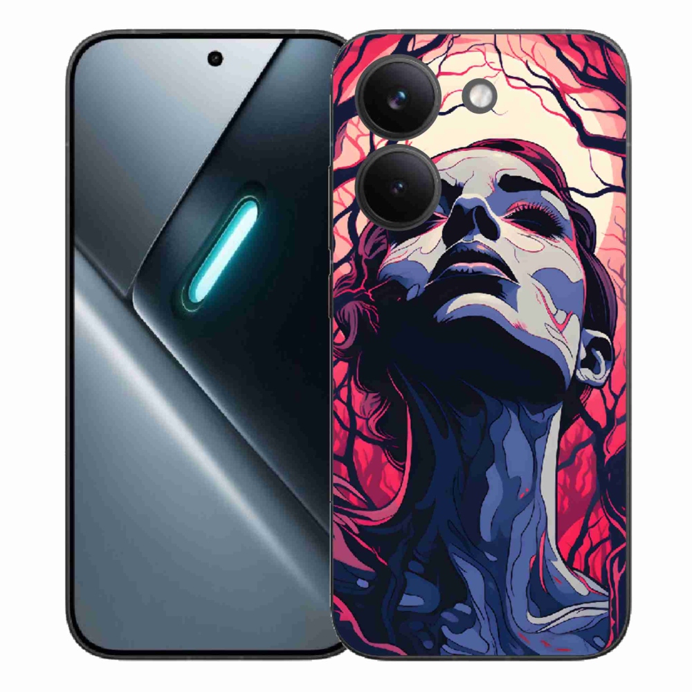 Gélový kryt mmCase na Xiaomi Poco X8 Pro - abstraktná tvár