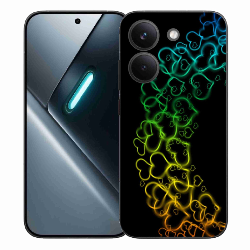 Gélový kryt mmCase na Xiaomi Poco X8 Pro - farebné srdiečka