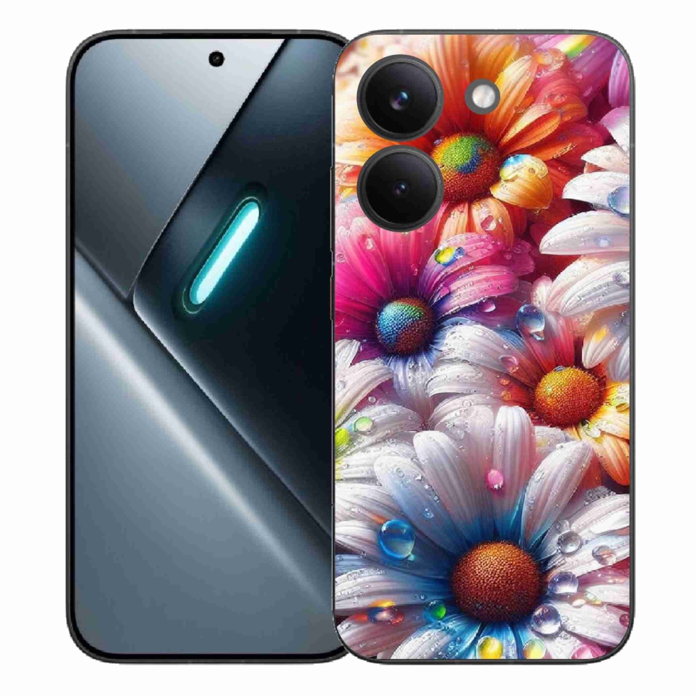 Gélový kryt mmCase na Xiaomi Poco X8 Pro - farebné margaréty