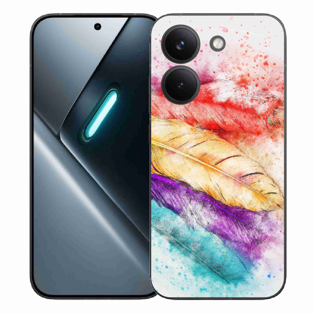 Gélový kryt mmCase na Xiaomi Poco X8 Pro - farebné perie