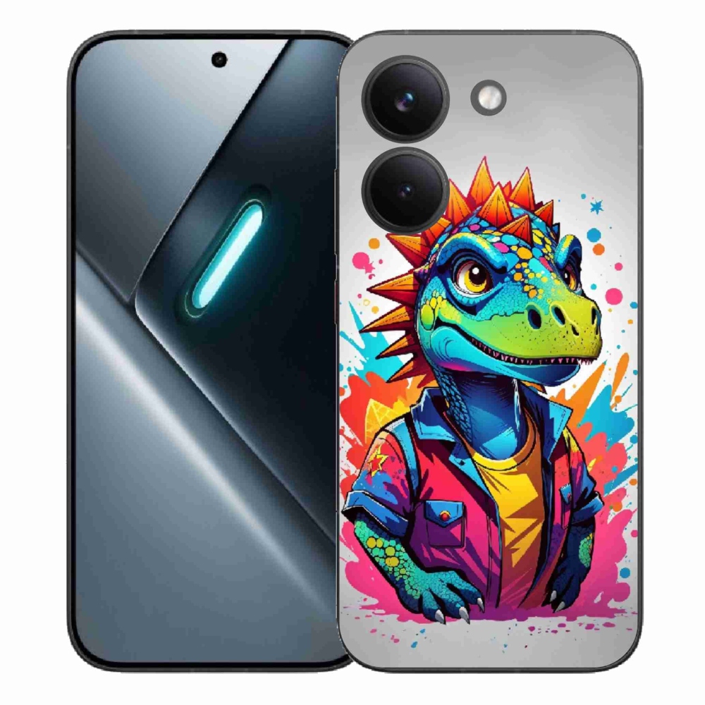 Gélový kryt mmCase na Xiaomi Poco X8 Pro - farebný dinosaurus